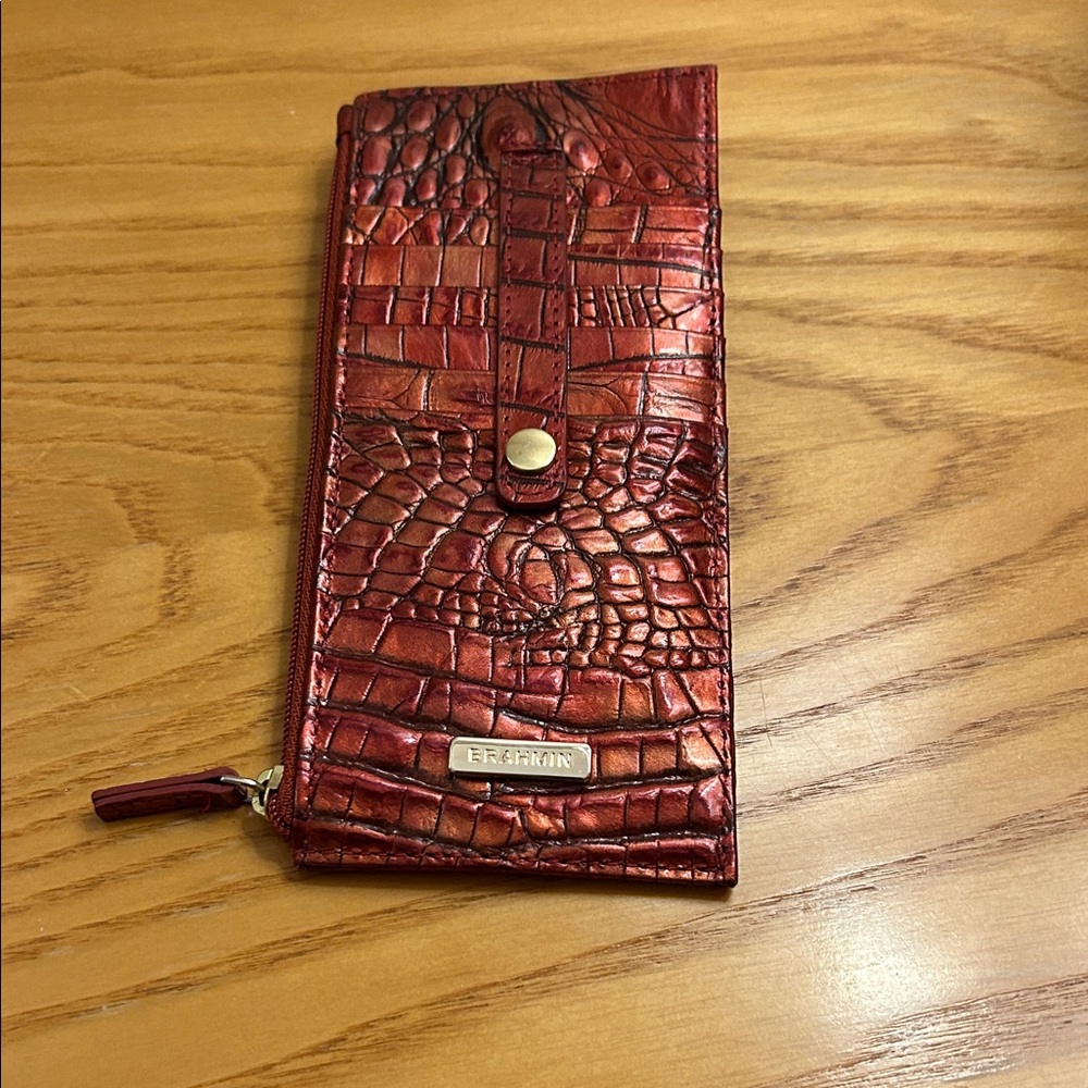 Brahmin Burgundy Croc Embossed Wallet
NWOT